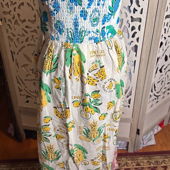 Farm Rio Anthropologie Tiered Cutout Coverup Midi Dress - Picture 6 of 7